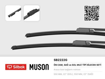 Silecek Süpürgesi 550/550Mm Muz Tipi Audı A6 04/05> SILBAK SB2222G