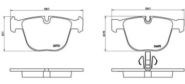 Fren Balatası Arka Bmw F07 F01 F02 F03 F04 BREMBO P06053