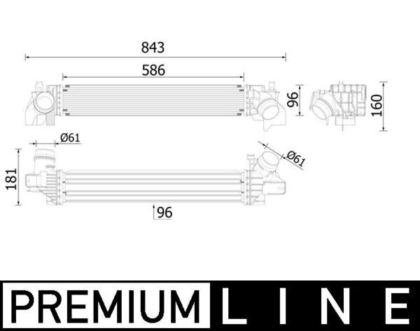 Turbosarj Radyatoru Bmw F40 F52 F44 F45 F46 F48 F49 F39 . Mını F54 F55 F56 F57 F60 MAHLE CI614000P