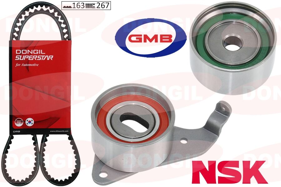 Triger Kayış Seti Eksantrik Seti Toyota Avensıs 2.0L 3S-Fe St220 98-00 / Corona 2.0L 3S-F 3S-Fe St 171 St191 89-94 / Carına E 2.0L 3S-Fe St191e 95-98 / Rav4 2.0L 3S-Fe Sxa10 95-00 1 Kayış 2 Rulman DONGIL KIT163S8M27