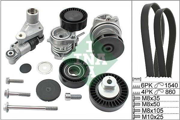 Kanallı Kayıs Setı Bmw M50 M52 M54 E46 E39 E53 E85 Devırdaımlı. Kutuklu INA 529005330