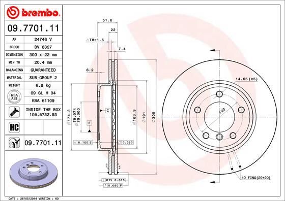 Fren Dıskı On Bmw E46 E36 E85 BREMBO 09770111