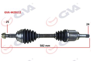 Komple Aks Sol Fıorıno 1.3 Mtj 07-13 582Mm Aks Lale Li GVA 4429112