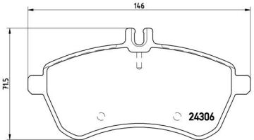 Fren Balatası On Mercedes W204 S204 C204 C218 W212 S212 C207 A207 R172 BREMBO P50067