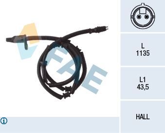 Tekerlek Hız Sensörü Master 2 1.9Dti-Dci-2.2-2.5Dci-2.8Dti-3.0Dci 00> Arka FAE 78056