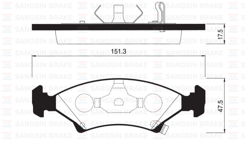 Ön Balata Sephıa 1.5I 16V-1.8I 16V 96-98 Gdb3224-Gdb3096 SANGSIN SP1063