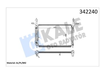 Radyatör Opel Antara Chevrolet Captiva 2.0 Cdti 06> Al-Pl-Brz KALE 342240