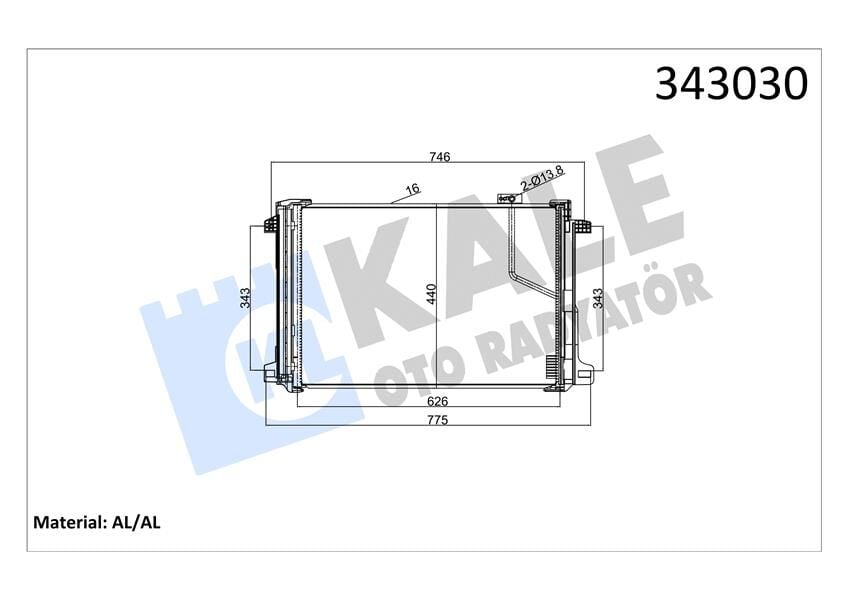 Klıma Radyatoru Mercedes W204 S204 C204 C218 W212 A207 C207 X204 KALE 343030