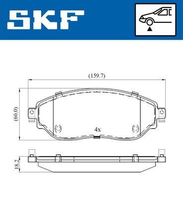 Ön Fren Balata Renault Trafıc Iıı 15> Opel Vıvaro B 15> SKF VKBP80012