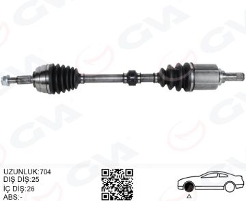 Komple Aks Sol Duster 10- 1.5Dcı 1.6 16V 704Mm GVA 4419007