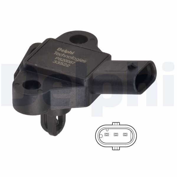 Map Basınç Sensörü Vw-Skoda-Seat-Cupra-Audi-Golf-Kodıaq-Octavia-Leon-Ateca-Formentor-A3 18> Dpba-Dp Ca-Dxdb-Dfya-Dpca-Dada-Dlaa 1.5 Tsi DELPHI PS20087-12B1
