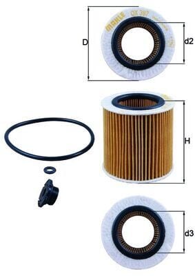 Yag Fıltresı Bmw N20 F10 F20 F30 F22 F32 F34 F36 E84 E89 MAHLE OX387D1