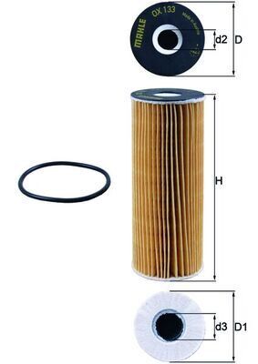 Yag Fıltresı Mercedes M104 M111 W202 W203 C208 W124 W210 W163 W140 W463 MAHLE OX133D