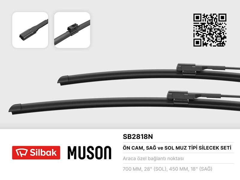 Sılecek Supurgesı Takımı 700Mm / 450Mm Mercedes Vıto W447 SILBAK SB2818N