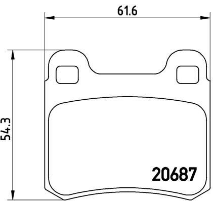 Fren Balatası Arka Mercedes W201 83>93 BREMBO P50007