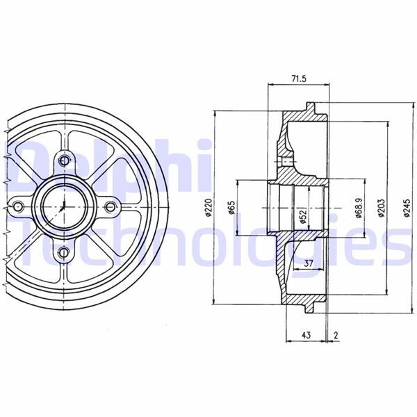 Arka Fren Kampanası Rulmansız C2-C3-C3 Iı-C3 Plurıel-P206-P206 T3e -P1007 1.1-1.2-1.4Hdı- 1.6Hdı 03> P301-P208-C3 Iıı-Ds3-C4 Cactus-C-Elysee Dv6dted Euro5 Motor 203 42 Abs Li - Abs Siz DELPHI BF484
