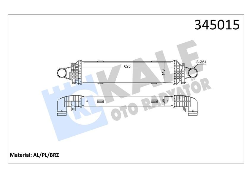 Turbosarj Radyatoru Mercedes W204 S204 C204 C218 W212 C207 X204 KALE 345015