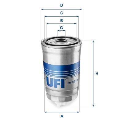 Yakıt Filtresi Astra F 91-98 - Vectra A-Vectra B 92-98 - Kadett E 88-91 1.7 Td Oe UFI 2435101