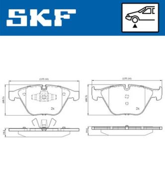 Fren Balatası On Bmw E90 E91 E92 E93 E84 SKF VKBP80159