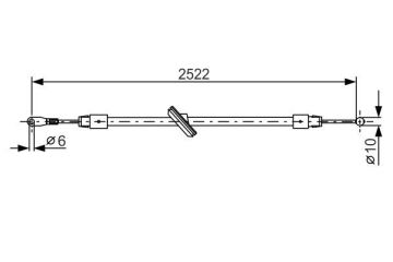 Fren Halatı On Mercedes Sprınter B906 . Vw Crafter 30-35-50 BOSCH 1987482029