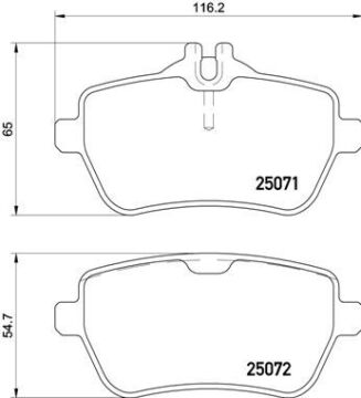 Fren Balatası Arka Mercedes W222 V222 X222 C217 C117 R231 BREMBO P50117