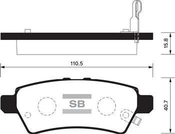 Arka Fren Balata Nıssan Pathfınder 2.5L Yd25ddti Dci R51 4X4 05-> SANGSIN SP1477