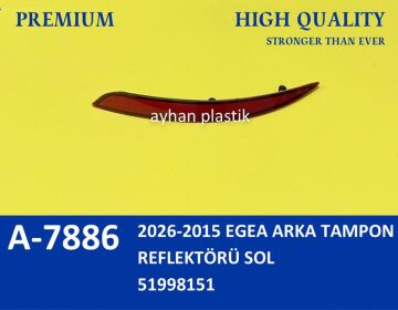 Arka Tampon Reflektörü Sol Fıat Egea Sedan 15 > AYHAN A7886