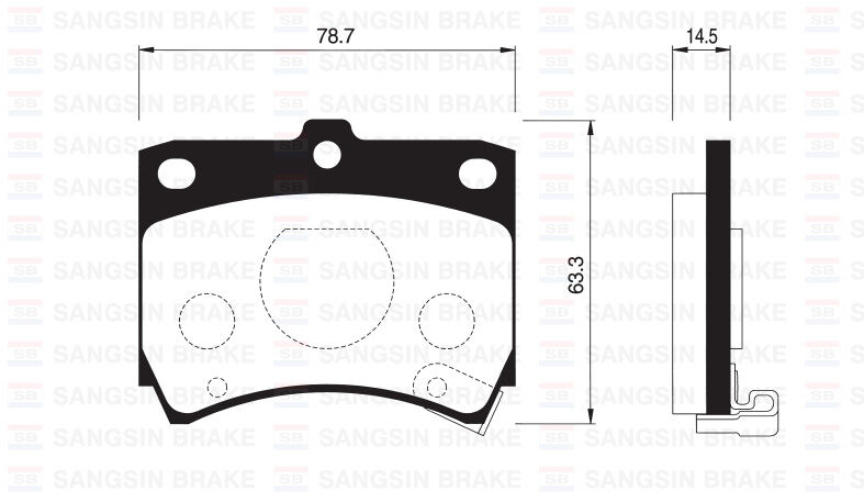 Ön Fren Balata Kıa Prıde 1.3L 90-> / Mazda 121 1.3L 87-90 SANGSIN SP1049