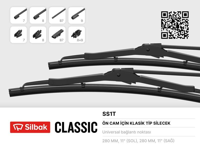 Arka Silecek Süpürgesi 310Mm Fıesta 02> 08 Fuıson 02>12 SILBAK SS1T