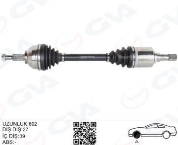 Ön Aks Sol Renault Trafıc Iı 01>14 2.0Dci Opel Vivaro 01>14 2.0Cdtı GVA 4419613