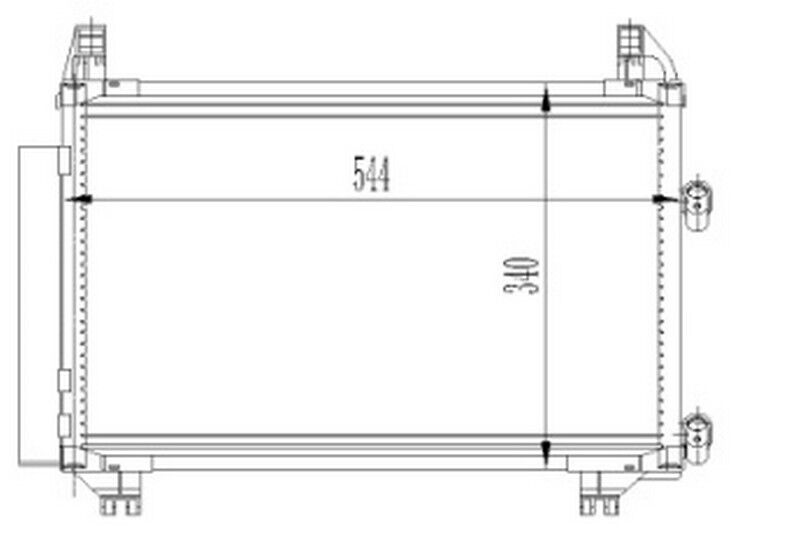 Klima Radyatörü Kondenser Toyota Yarıs 1.0L 1Kr-Fe Ksp90 06-11 / 1.3L 2Szfe Scp90 Vvtı 06-11 / 1.3 3L 1Nr-Fe Nsp90 06-11 ORIS CTO779016