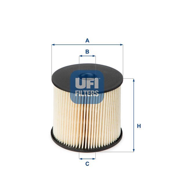 Yakıt Filtresi Partner-Berlıngo-206-307-406-807-C5-C8-Jumpy-Xantıa-Xsara-Scudo-Expert 2.0Hdı Dw10 UFI 2600300