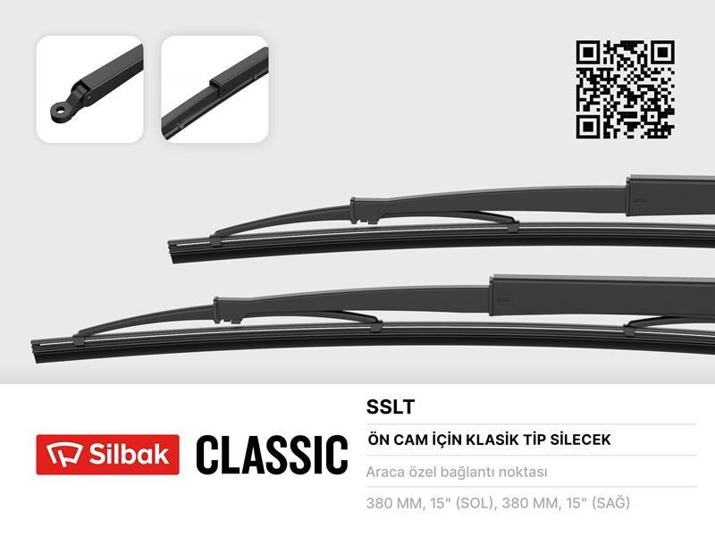 Silecek Süpürgesi Kollu 385Mm Slx Ön SILBAK SSLT