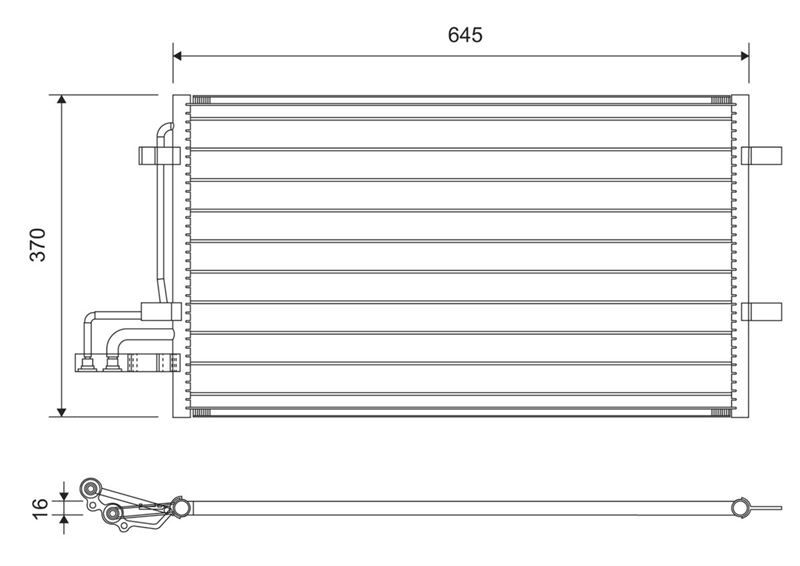 Klima Radyatoru Kondenseri Focus Cmax 03-07 1.6-1.8-2.0-1.6Tdcı-1.8Tdcı-2.0Tdcı 628X371x16 VALEO 812738