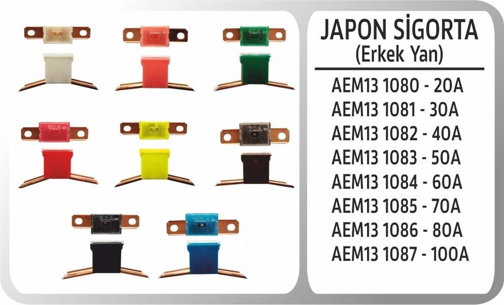 Japon Sıgorta Erkek Yan 40A AEM13 1082