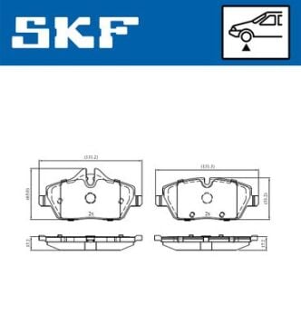 Fren Balatası On Bmw E81 E82 E87 E88 . Mını R55 R56 R57 R58 R59 SKF VKBP80093