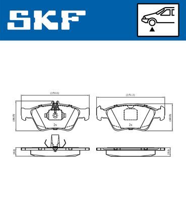 Fren Balatası On Mercedes W202 S202 C208 W210 S210 C140 R170 SKF VKBP80243