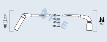 Buji Kablo Takımı Set Chevrolet Aveo-Kalos 1.2 8V Matız-Spark 1.0 8V FAE 83566