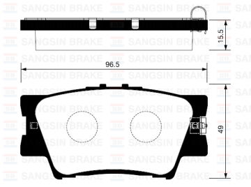 Arka Fren Balata Toyota Rav4 2.0L 1Az-Fe Aca30 Aca31 06-12 / 2.0L 1Ad-Ftv D4-D Ala40 12-> SANGSIN SP2081