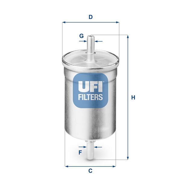 Yakıt Benzin Filtresi P106-P206-P207-P208-P301-P306-P307-P308-P406-P407-P508-P2008-P3008-P5008-C2- C3-C4-C5-C-Elysee-Partner-Berlıngo-Expert 1.0-1.1-1.4-1.6 Thp-Vtı Clıo-Kangoo-Laguna-Megane-Trafıc-G UFI 3171000