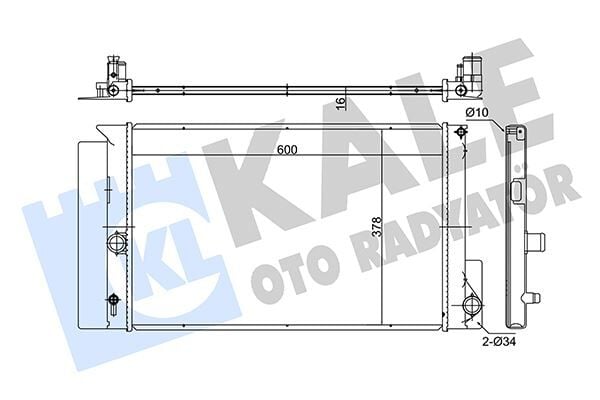 Radyatör Aurıs-Avensıs-Corolla-Verso Mekanik Al/Pl/Brz 600X378x16 KALE 372000