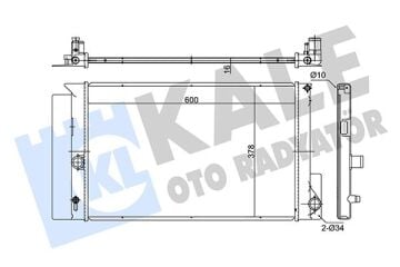 Radyatör Aurıs-Avensıs-Corolla-Verso Mekanik Al/Pl/Brz 600X378x16 KALE 372000