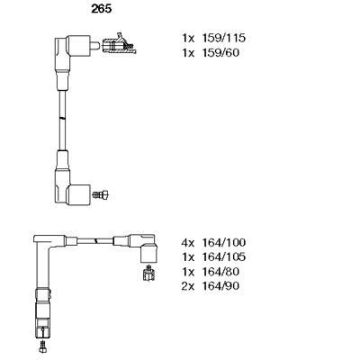 Atesleme Kablosu Setı Mercedes M119 W124 W210 W140 BREMI 265