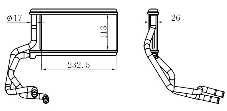 Kalorıfer Radyatoru Brazıng L200 06 -> 113X233x26 At/Mt Sanzuman ORIS KMI038026